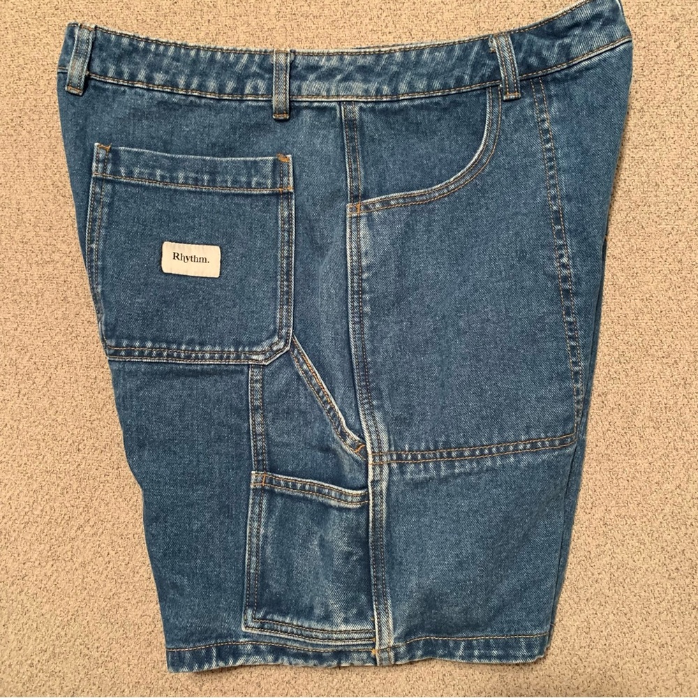 Rhythm Blue Jean Patch Pocket Carpenter Shorts - image 1